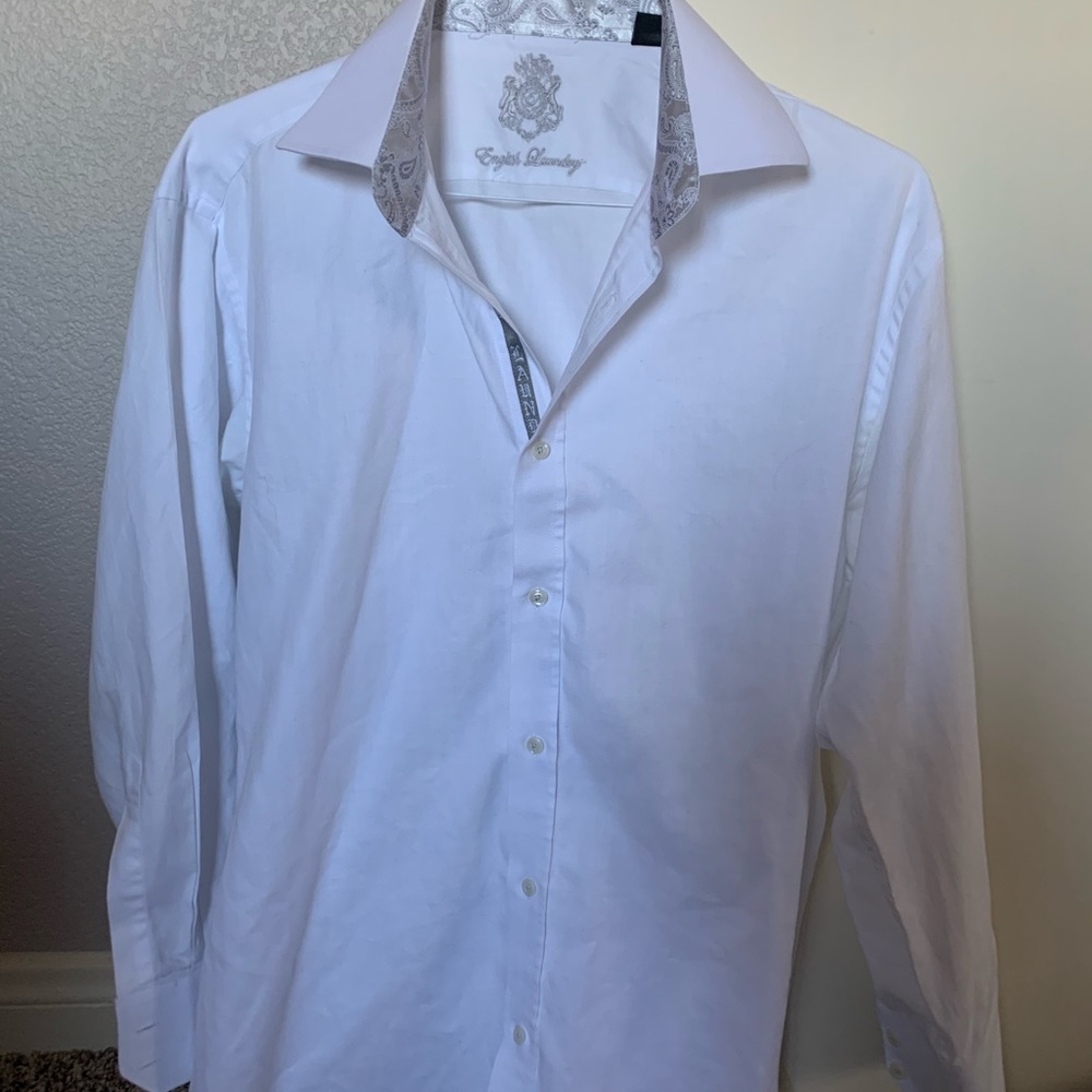 English Laundry White Long Sleeve Button Up
